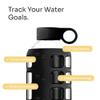 purifyou 40oz / 32oz / 22oz / 12oz Borosilicate Glass Water Bottle with Time & Volume Markers, Silicone Sleeve, Stainless Steel Lid | Reusable Glass Bottle for Water & Juice (32oz Jet Black) view 3
