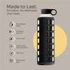 purifyou 40oz / 32oz / 22oz / 12oz Borosilicate Glass Water Bottle with Time & Volume Markers, Silicone Sleeve, Stainless Steel Lid | Reusable Glass Bottle for Water & Juice (32oz Jet Black) view 4