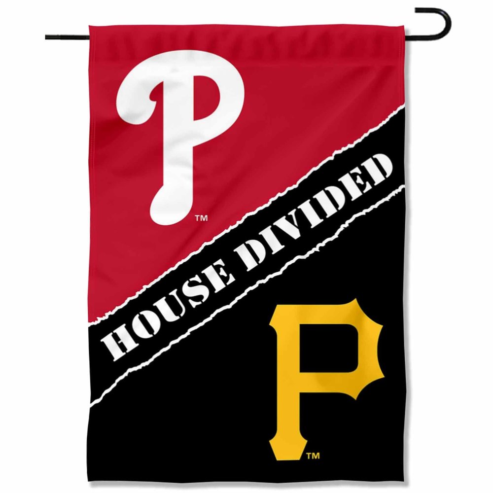 House Divided Phillies and Pirates Double Sided Garden Flag