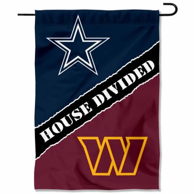 House Divided Cowboys and Commanders Double Sided Garden Flag