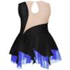 Aislor Girls Sleeveless Figure Ice Roller Skating Dress Rhinestone Gymnastic Leotard Competition Costume Skating wear Blue&Black 12 Years view 2