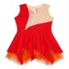 Aislor Girls Sleeveless Figure Ice Roller Skating Dress Rhinestone Gymnastic Leotard Competition Costume Skating wear Red 10 Years view 4