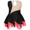 Aislor Girls Sleeveless Figure Ice Roller Skating Dress Rhinestone Gymnastic Leotard Competition Costume Skating wear Red&Black 12 Years view 2