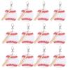 Vefungyan Baseball Softball Sports DIY Keychain : 12 Set Acrylic keychain Kit with Mini Baseball Softball Bat (White) view 1