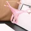 Boxers for Women Underwear Cotton Women Embroidered Hollow Butterfly Sexy Low Waist Lace Thong Underwear plus Size Pink view 3