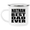 Designsify Gifts, Nathan Best Dad Ever, 12oz Camping Mug Stainless Steel Enamel Tea-Cup with Handle - for Birthday Anniversary Christmas Mothers Day Fathers Day Party, to Men Women Him Her Friend view 1