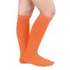 American Trends Kids Orange Soccer Socks for Girls Boys Youth Toddler Knee High Orange Baseball Softball Football Socks 1 Pack 3-6 Years view 2