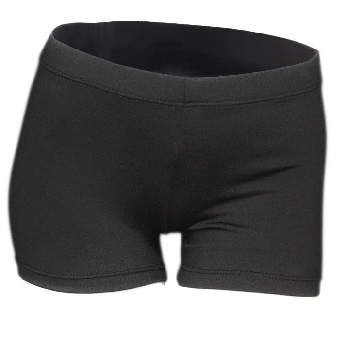 Aosva Big Girls Sparkle Gym Dance Tumbling Athletic Gymnastics Dancewear Black Short 11-12Y