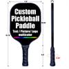 Custom Pickleballs Paddles, Add Your Photo, Text, Logo, Graphite Pickleballs Paddle with Comfort Grip, Pickleball Set of 2 Paddles with 4 Balls, and Portable Carry Bag, Black-2 Player Set view 3