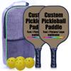 Custom Pickleballs Paddles, Lightweight Pickleballs Paddles Set of 2, Graphite Pickleballs Paddle Face, Honeycomb Core, 4 Balls, 1 Carry Bag, Pickleball Set for Women Men, BrownSavana-2 Player Set view 1