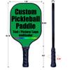 Personalized Pickleballs Paddles, Lightweight Pickleballs Paddles Set of 2, Graphite Pickleballs Paddle Face, Honeycomb Core, 4 Balls, 1 Carry Bag for Women Men, Irishgreen-2 Player Set view 3