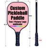 Custom Pickleballs Paddles Set, Graphite Face Pickleballs Paddles with Honeycomb Core and Premium Comfort Grip, 2 Pickle Ball Racquet with 4 Balls with1 Portable Bag for Men and Women, LightPink view 3