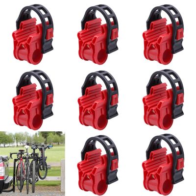 YOLOCKEY 8Pcs Bike Rack Straps Replacement Parts Bicycle Hitch Strap Bike Rack Cradle Replacement Bike Tie Down Straps Replacement Rubber Straps Car Racks Accessories 1-1/4"&2" Truck Hitch Red