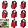 YOLOCKEY 8Pcs Bike Rack Straps Replacement Parts Bicycle Hitch Strap Bike Rack Cradle Replacement Bike Tie Down Straps Replacement Rubber Straps Car Racks Accessories 1-1/4"&2" Truck Hitch Red view 1