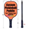 Customize Pickleballs Paddles, Add Your Photo, Text, Logo, Graphite Pickleballs Paddle with Comfort Grip, Pickleball Set of 2 Paddles with 4 Balls, and Portable Carry Bag, Coral-2 Player Set view 3
