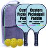 Custom Premium Pickleballs Paddles Set, Graphite Rackets for Women & Men and Pickleball Balls for Indoor or Outdoor Play, Pickleball Set - Racquets, Pickleballs & Carry Bag, LightBlue-2 Player Set view 1
