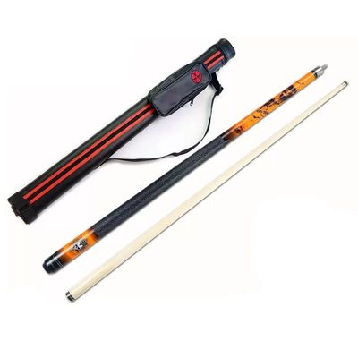 DFT Hard Maple Pool Cue, Quick Connector, Linen Handle, Multi-Layer Leather Tip, Cue Length 58 Inches(Color:CC,Size:10 Barrels)