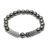 Hematite Crystal Bracelet - Silver Arrows view 1