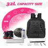 Soccer Ball Bag Backpack for Men Women with Ball & Shoes Compartment 32L Capacity Lightweight Breathable Boys Girls Basketball Bag Backpack Fit Volleyball Football Sports Travel School Gym Black Edge view 4