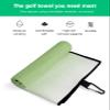 LEOSUCRE Ombre White and Green Golf Towels, Microfiber Waffle Golf Towels with Clip for Golf Bags Absorbent Golf Cleaning Towel Golf Bag Towels for Men Abstract Gradient Texture Golf Gift 24"x16" view 2