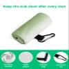 LEOSUCRE Ombre White and Green Golf Towels, Microfiber Waffle Golf Towels with Clip for Golf Bags Absorbent Golf Cleaning Towel Golf Bag Towels for Men Abstract Gradient Texture Golf Gift 24"x16" view 4