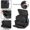GOBUROS Tactical Gun Range Bag with 3 Pistols Capacity and TSA Lock, Gun Duffle Bag with 2 Small Pistol Cases and 12x Magazine Slots, Multi-Pockets for Hunting and Shooting Range Gear, Black view 4