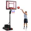 Giantex 10 Ft Basketball Hoop Outdoor - 5 FT to 10 FT Height Adjustable Indoor Portable Basketball Goal System with 2 Wheels, Weight Bag, Fillable Base, 32" Backboard, Perfect for Kids Teens Adults view 1