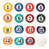 HEITIGN 16Pcs Billiard Ball Mini Size 2.5cm/0.98inch Resin Pool Balls Set Pool Table Accessories for Replacement view 1