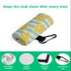 LEOSUCRE Lemon Golf Towels, Microfiber Waffle Golf Towels with Clip for Golf Bags Absorbent Golf Cleaning Towel Golf Bag Towels for Men Sliced Fruits Tiled Green Stripes Golf Gift 24"x16" view 4