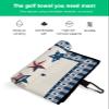 LEOSUCRE Star Independence Day Golf Towels, Microfiber Waffle Golf Towels with Clip for Golf Bags Absorbent Golf Cleaning Towel Golf Bag Towels for Men Burlap Backdrop Blue Plaid Golf Gift 24"x16" view 2