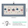LEOSUCRE Star Independence Day Golf Towels, Microfiber Waffle Golf Towels with Clip for Golf Bags Absorbent Golf Cleaning Towel Golf Bag Towels for Men Burlap Backdrop Blue Plaid Golf Gift 24"x16" view 3