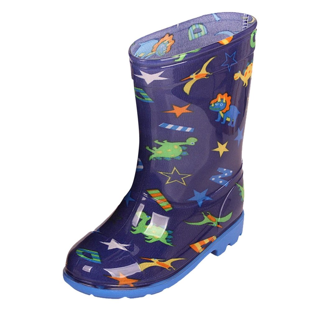 CsgrFagr Women's Suede Boots Toddler Rain Boots Baby Rain Boots Short Rain Boots For Toddler Easy On (Dark Blue, 12.5)