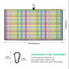 LEOSUCRE Spring Easter Golf Towels, Microfiber Waffle Golf Towels with Clip for Golf Bags Absorbent Golf Cleaning Towel Golf Bag Towels for Men Colorful Line Checkered Golf Gift 24"x16" view 3