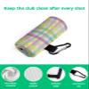 LEOSUCRE Spring Easter Golf Towels, Microfiber Waffle Golf Towels with Clip for Golf Bags Absorbent Golf Cleaning Towel Golf Bag Towels for Men Colorful Line Checkered Golf Gift 24"x16" view 4