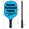 Custom Pickleball Paddle Cover Custom Pickleball Paddle, Personalized Add Your Image Photo Logo, Graphite Pickleball Paddle Polypropylene Honeycomb Core, Neoprene Paddle Cover, DeepSkyBlue view 4