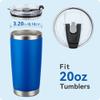 Prurex Replacement Lid for 20 oz Yeti Rambler,Old Style Rtic and More,Straw Friendly,20 oz Tumbler Lids,Cup Cover (Pink) view 3