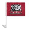 AGAS Alabama University Crimson Tide Football Big AL Crimson Tide Car Flags - 7.5x10.5 inch Double-Layered Printed Wrap Knitted Polyester - 13" Flexible Plastic Pole for Attaching to Vehicle Window - Officially Licensed Alabama University Crimson Tid view 1