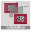 AGAS Alabama University Crimson Tide Football Big AL Crimson Tide Car Flags - 7.5x10.5 inch Double-Layered Printed Wrap Knitted Polyester - 13" Flexible Plastic Pole for Attaching to Vehicle Window - Officially Licensed Alabama University Crimson Tid view 2