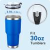 Prurex 30 Oz Tumbler Lids, Replacement Lids for 30oz Yeti Rambler, Ozark Trail and More, BPA Free, 30 OZ Tumbler and 40 OZ Silver Buffalo, Cup Cover (Magenta) view 3