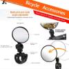 SUIUOI Pack of 2 Universal 360 Bicycle Mirror, Rear View Mirror, Shockproof Bicycle Swivel Mirror Reversing Camera for 15 mm - 35 mm for Bicycle, Mountain Bike, Road Bikes (2) view 4