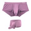 ZONBAILON Mens Bulge Enhancing Briefs Dual Pouch Trunks Underwear Modal Boxer Briefs Purple 1 Pack Large view 1