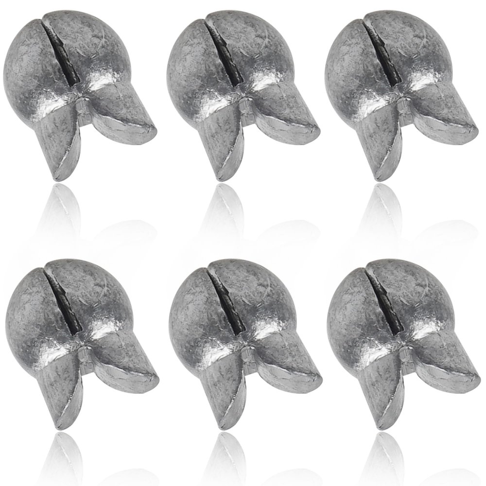 100 Pack Split Shot Fishing Weight Removable Clip On Fly Fish Line Sinkers Round Egg Fishing Sinker Saltwater Lead Weight Bass Fishing Freshwater 2.0g