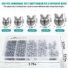 100 Pack Split Shot Fishing Weight Removable Clip On Fly Fish Line Sinkers Round Egg Fishing Sinker Saltwater Lead Weight Bass Fishing Freshwater 2.0g view 2