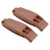 PATIKIL Emergency Whistles, 2 Pack Safety Whistle with Lanyard Super Loud Marine Water Survival Whistle for Kayaking Boating Hiking, Brown view 1