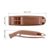PATIKIL Emergency Whistles, 2 Pack Safety Whistle with Lanyard Super Loud Marine Water Survival Whistle for Kayaking Boating Hiking, Brown view 2