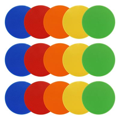 PATIKIL Poly Vinyl Dots, 9 Inch Spot Markers 15Pcs Agility Dots Floor Flat Spot Markers PVC Anti-Slip Sports Dots Flat Field Cones for Soccer Football Speed Agility Training