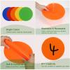 PATIKIL Poly Vinyl Dots, 9 Inch Spot Markers 15Pcs Agility Dots Floor Flat Spot Markers PVC Anti-Slip Sports Dots Flat Field Cones for Soccer Football Speed Agility Training view 4