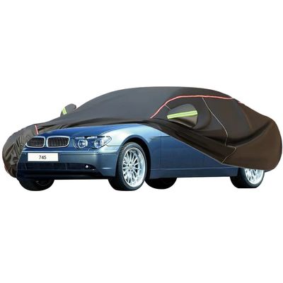 ACHETE Car Covers are Suitable for 2002-2022 BMW 745 Li/i/e xDrive,Water, Rain, Sun and Snow Resistant Oxford Fabric Car Cover,with Side Door Zip (Color : Black, Size : 745 Li)
