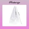 Amaxiu Short Wedding Bridal Veil with Comb, 2 Tier Tulle Bride Veil Elbow Length Wedding Veil Ribbon Edge 60-80cm/23-31in view 3