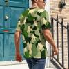 Green Camouflage Cats Men's T-Shirt Short Sleeve Crewneck Shirt Casual Workout Tee Top 5XL view 3